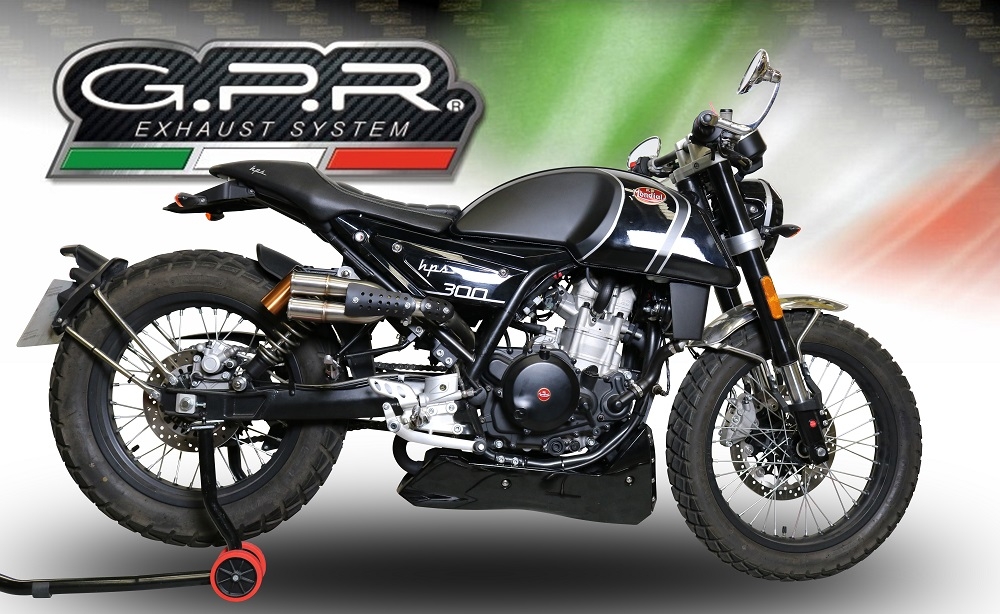 Escape compatible con F.B. Mondial Hps 300 Pagani 2021-2022, F205, Escape legal, homologado, silenciador con db killer desmontable y tubo de conexión específico 