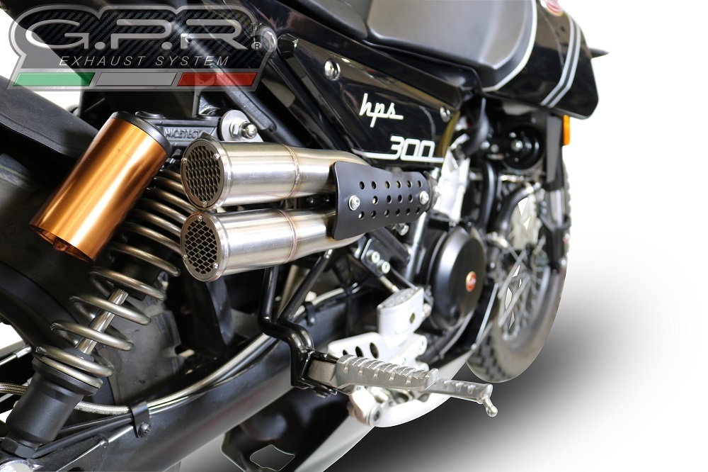 Escape compatible con F.B. Mondial Hps 300 Pagani 2021-2022, F205, Escape legal, homologado, silenciador con db killer desmontable y tubo de conexión específico 