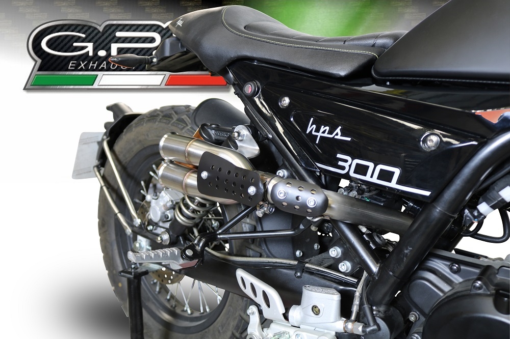 Escape compatible con F.B. Mondial Hps 300 Pagani 2021-2022, F205, Escape legal, homologado, silenciador con db killer desmontable y tubo de conexión específico 