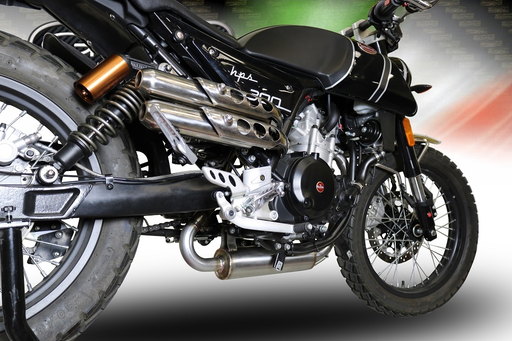 Escape compatible con F.B. Mondial Hps 300 2018-2019, Decatalizzatore, Tubo supresor de catalizador 