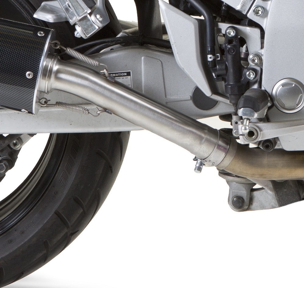 Escape compatible con Yamaha Fjr 1300 2006-2016, Furore Nero, Par de terminales de escape homologados, con db killer extraíbles y tubos de conexión específicos 