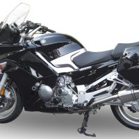 Escape compatible con Yamaha Fjr 1300 2017-2020, Trioval, Par de terminales de escape homologados, con db killer extraíbles y tubos de conexión específicos 