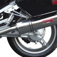 Escape compatible con Yamaha Fjr 1300 2017-2020, Trioval, Par de terminales de escape homologados, con db killer extraíbles y tubos de conexión específicos 