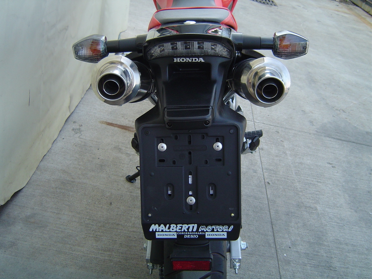 Escape compatible con Honda Fmx 650 2005-2008, Inox Tondo, Par de terminales de escape homologados, con db killer extraíbles y tubos de conexión específicos 