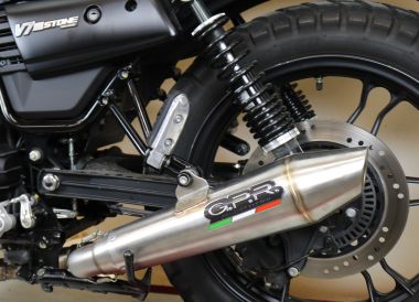 Escape compatible con Moto Guzzi V7 III Special-Stone-Carbon 2017-2018, Vintacone, Escape racing, linea completa, suministrado con colector especifico, articulo sin homologacion 