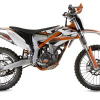 Escape compatible con Ktm Freeride 350 4T 2012-2017, Deeptone Inox, Par de terminales de escape homologados, con db killer extraíbles y tubos de conexión específicos 