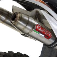 Escape compatible con Ktm Freeride 350 4T 2012-2017, Deeptone Inox, Par de terminales de escape homologados, con db killer extraíbles y tubos de conexión específicos 