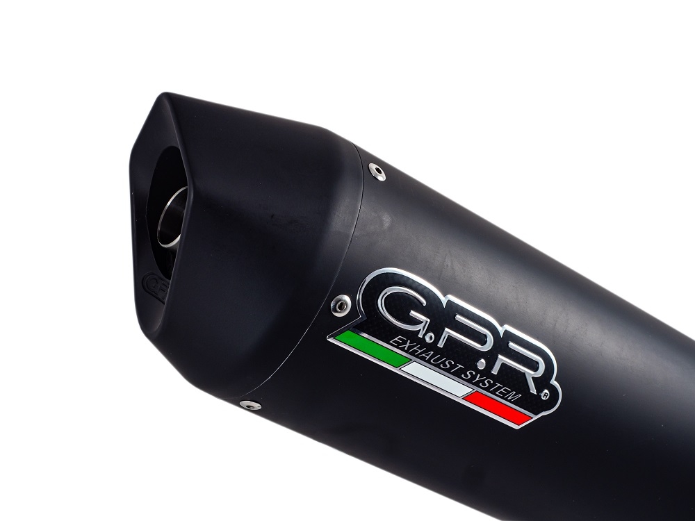 Escape compatible con Aprilia Shiver 750 Gt 2007-2016, Furore Nero, Doble escape racing, con tubos de conexión, artículo sin homologación 