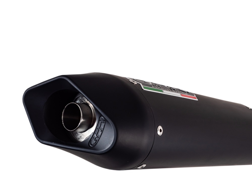 Escape compatible con Aprilia Shiver 750 Gt 2007-2016, Furore Nero, Doble escape racing, con tubos de conexión, artículo sin homologación 