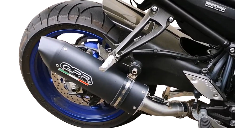 Escape compatible con Yamaha Fz 8 2010-2016, Furore Nero, Escape legal, homologado, silenciador con db killer desmontable y tubo de conexión específico 