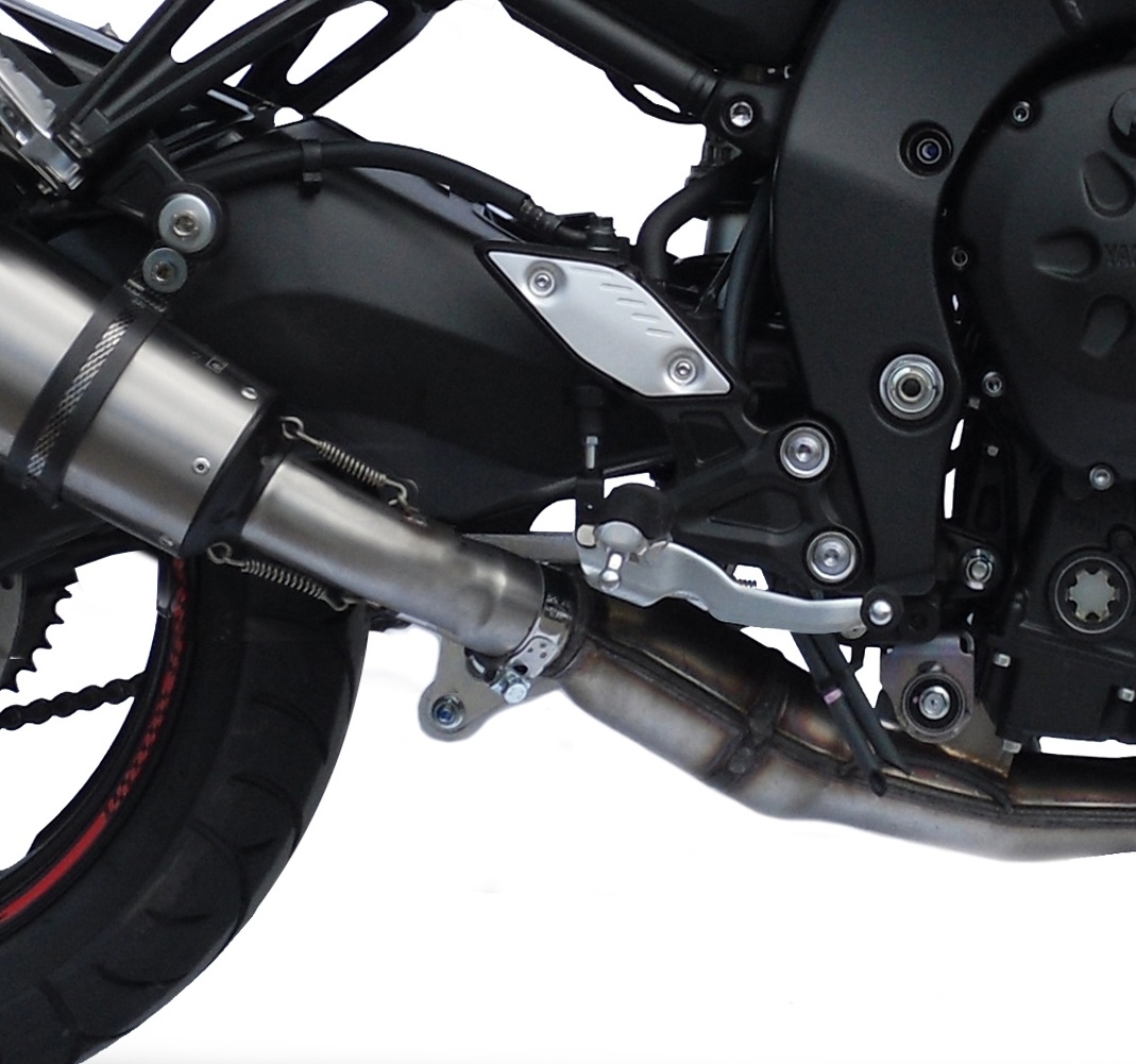 Escape compatible con Yamaha Fz 8 2010-2016, Trioval, Escape legal, homologado, silenciador con db killer desmontable y tubo de conexión específico 
