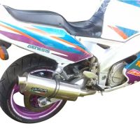 Escape compatible con Yamaha Fzr 1000 Ex-Up 1989-1990, Trioval, Escape legal, homologado, silenciador con db killer desmontable y tubo de conexión específico 