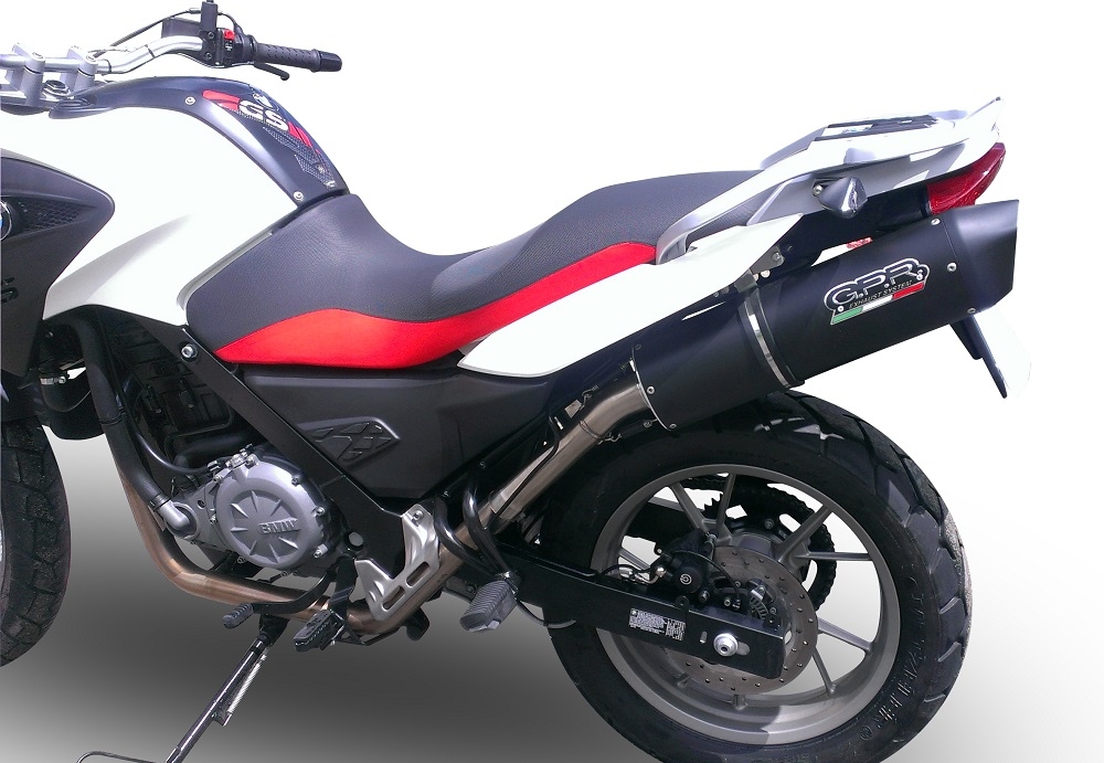 Escape compatible con Bmw G 650 Gs -Sertao 2010-2016, Furore Nero, Escape legal, homologado, silenciador con db killer desmontable y tubo de conexión específico 