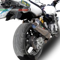 Escape compatible con Yamaha Xjr 1300 2007-2017, Trioval, Escape legal, homologado, silenciador con db killer desmontable y tubo de conexión específico 