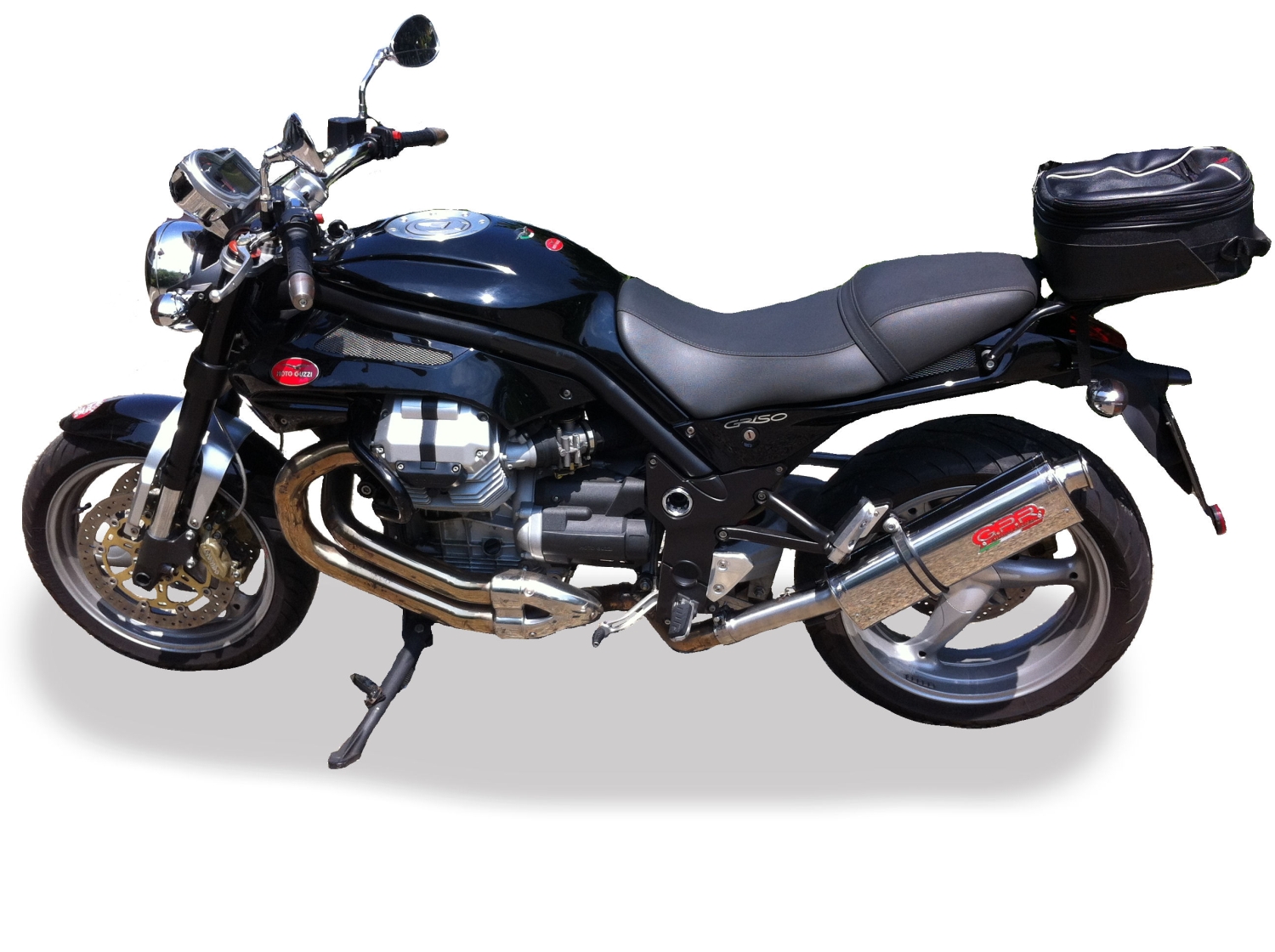Escape compatible con Moto Guzzi Griso 1100 2005-2008, Trioval, Escape legal, homologado, silenciador con db killer desmontable y tubo de conexión específico 