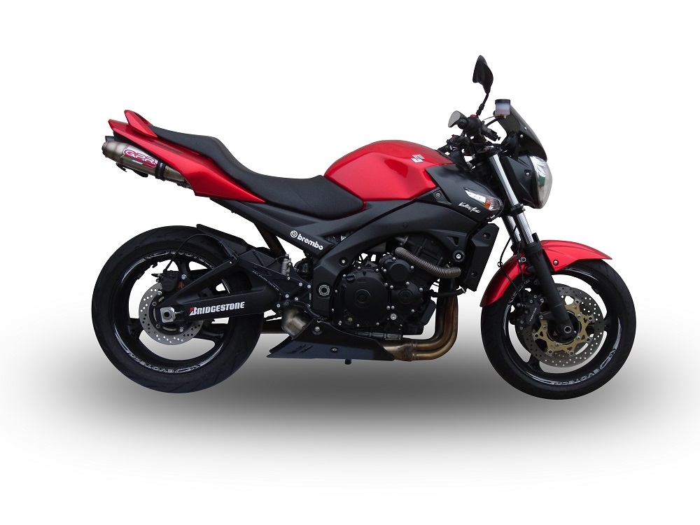 Escape compatible con Suzuki Gsr 600 2006-2011, Deeptone Inox, Par de terminales de escape homologados, con db killer extraíbles y tubos de conexión específicos 