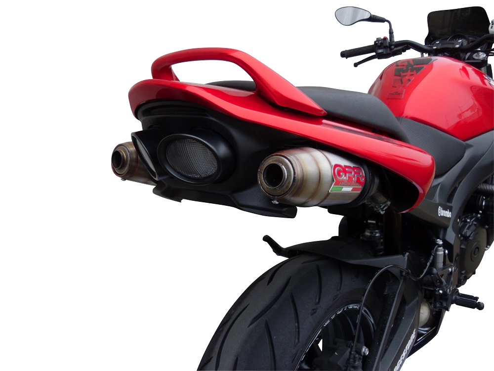 Escape compatible con Suzuki Gsr 600 2006-2011, Deeptone Inox, Par de terminales de escape homologados, con db killer extraíbles y tubos de conexión específicos 