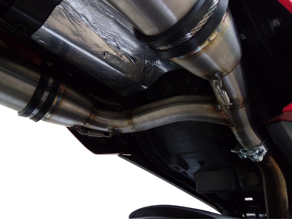 Escape compatible con Suzuki Gsr 600 2006-2011, Deeptone Inox, Par de terminales de escape homologados, con db killer extraíbles y tubos de conexión específicos 