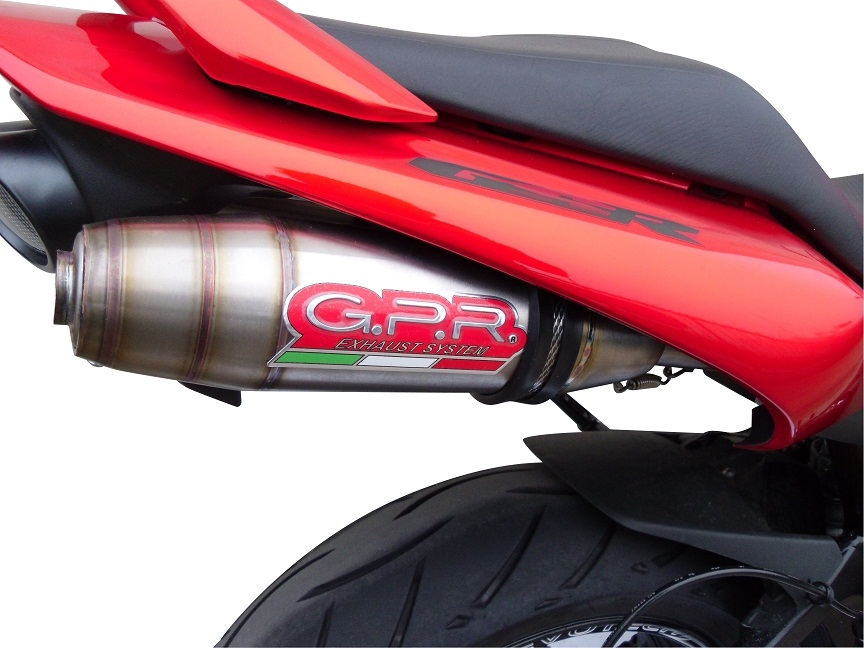 Escape compatible con Suzuki Gsr 600 2006-2011, Deeptone Inox, Par de terminales de escape homologados, con db killer extraíbles y tubos de conexión específicos 