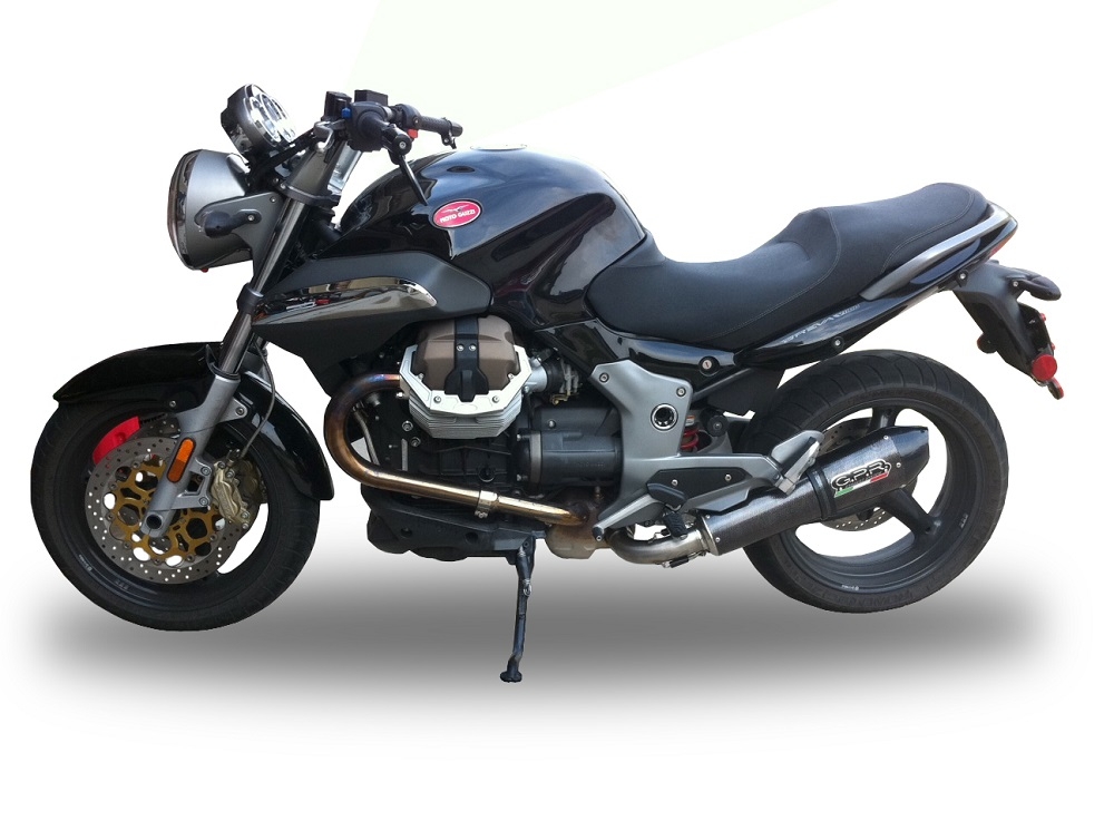 Escape compatible con Moto Guzzi Breva 1100 4V 2005-2010, Gpe Ann. Poppy, Escape legal, homologado, silenciador con db killer desmontable y tubo de conexión específico 