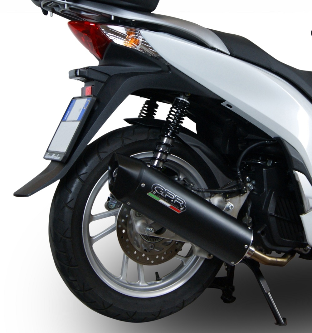 Escape compatible con Honda Dylan 150 2000-2006, Furore Nero, Escape completo homologado y legal, incluido db killer extraíble 