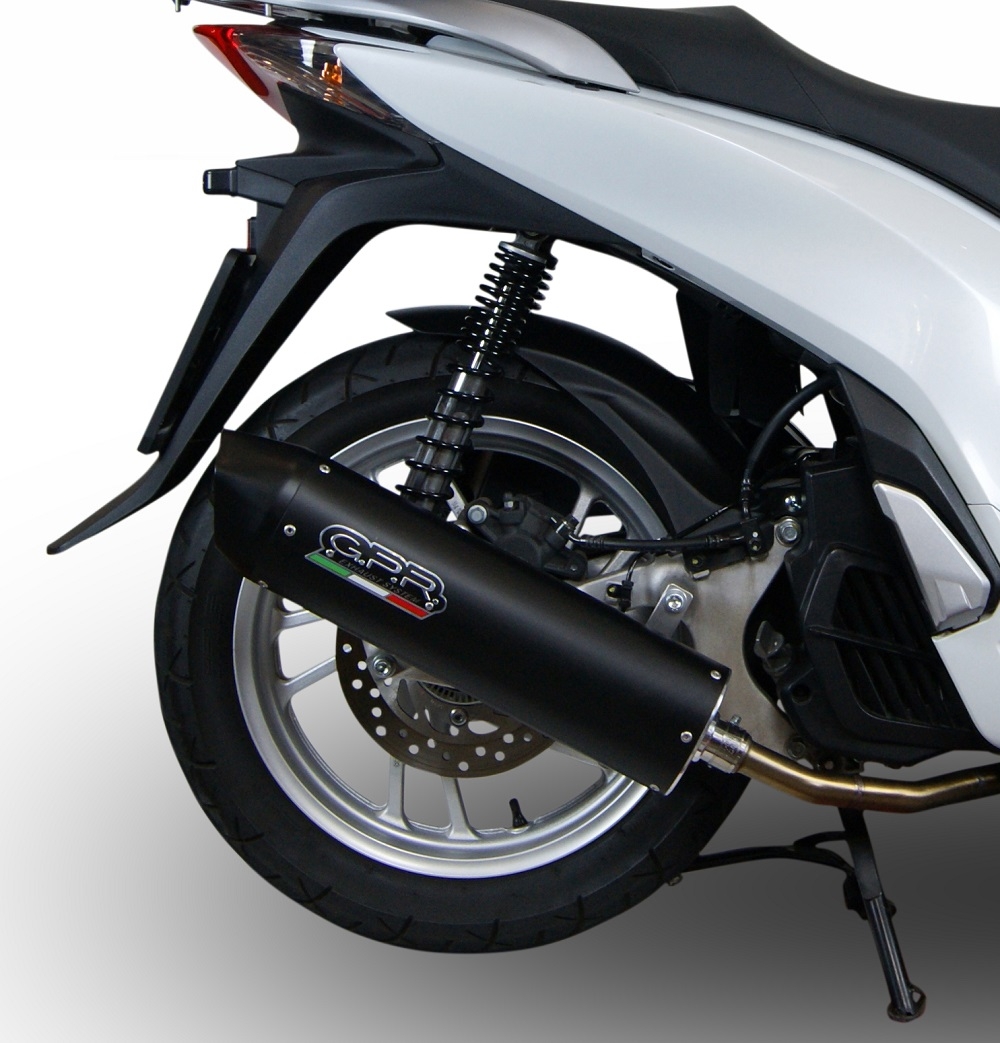 Escape compatible con Honda Dylan 150 2000-2006, Furore Nero, Escape completo homologado y legal, incluido db killer extraíble 