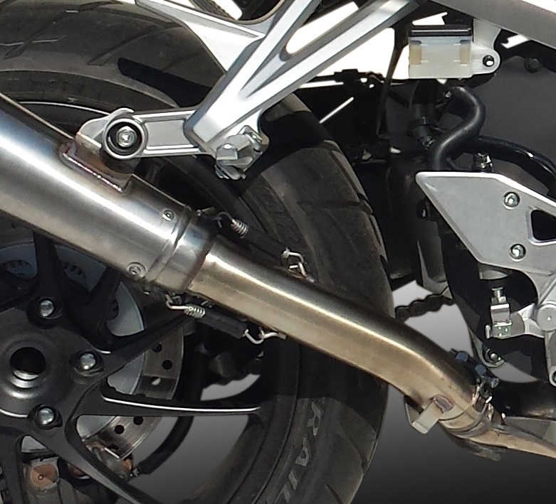 Escape compatible con Honda Crossrunner 800 Vfr 800 X 2017-2020, Powercone Evo, Escape legal, homologado, silenciador con db killer desmontable y tubo de conexión específico 