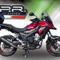 Escape compatible con Honda Cb 400 X 2016-2018, Furore Evo4 Nero, Escape legal, homologado, silenciador con db killer desmontable y tubo de conexión específico 