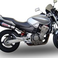 Escape compatible con Honda Hornet 900 - Cb 900 F 2002-2005, Gpe Ann. titanium, Par de terminales de escape homologados, con db killer extraíbles y tubos de conexión específicos 