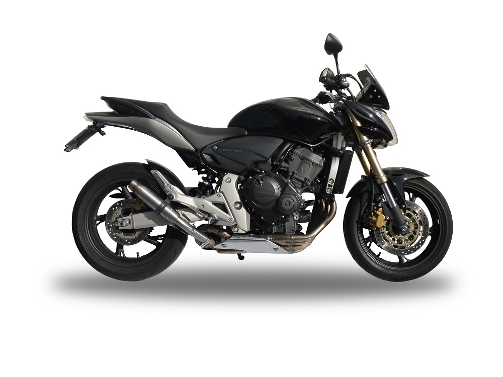 Escape compatible con Honda Hornet Cb 600 F 2007-2014, Deeptone Inox, Escape legal, homologado, silenciador con db killer desmontable y tubo de conexión específico 