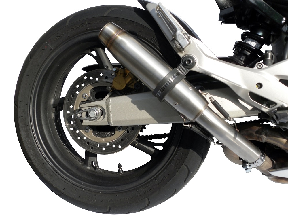 Escape compatible con Honda Hornet Cb 600 F 2007-2014, Deeptone Inox, Escape legal, homologado, silenciador con db killer desmontable y tubo de conexión específico 