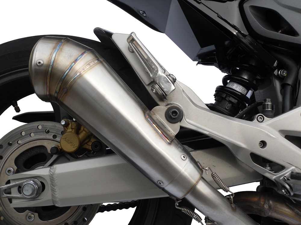 Escape compatible con Honda Cbr 600 F 2011-2014, Powercone Evo, Escape legal, homologado, silenciador con db killer desmontable y tubo de conexión específico 
