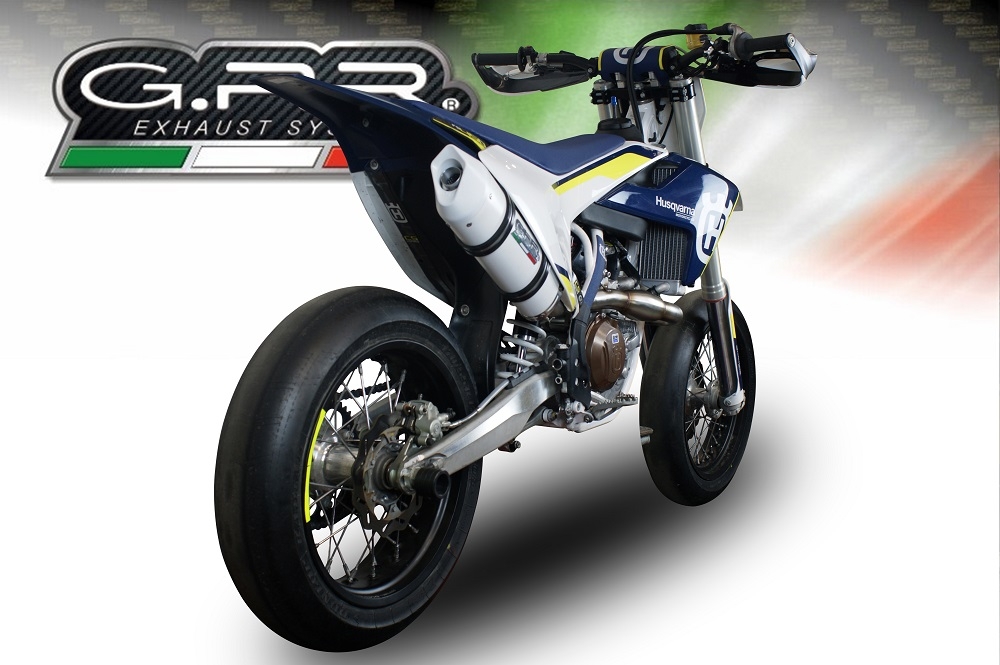 Escape compatible con Husqvarna FS 450 2016-2017, Albus Ceramic, Escape completo racing, incluyendo colector y db killer desmontable, sin homologación 