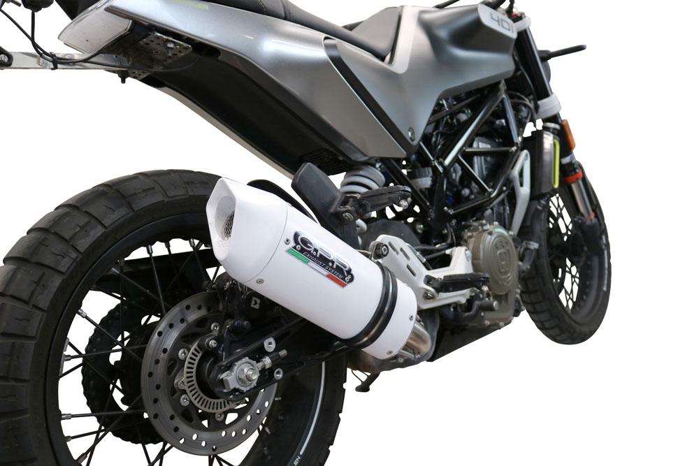 Escape compatible con Husqvarna Vitpilen 401 2020-2020, Albus Evo4, Escape legal, homologado, silenciador con db killer desmontable y tubo de conexión específico 