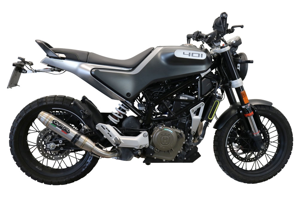 Escape compatible con Husqvarna Vitpilen 401 2020-2020, Deeptone Inox, Escape legal, homologado, silenciador con db killer desmontable y tubo de conexión específico 