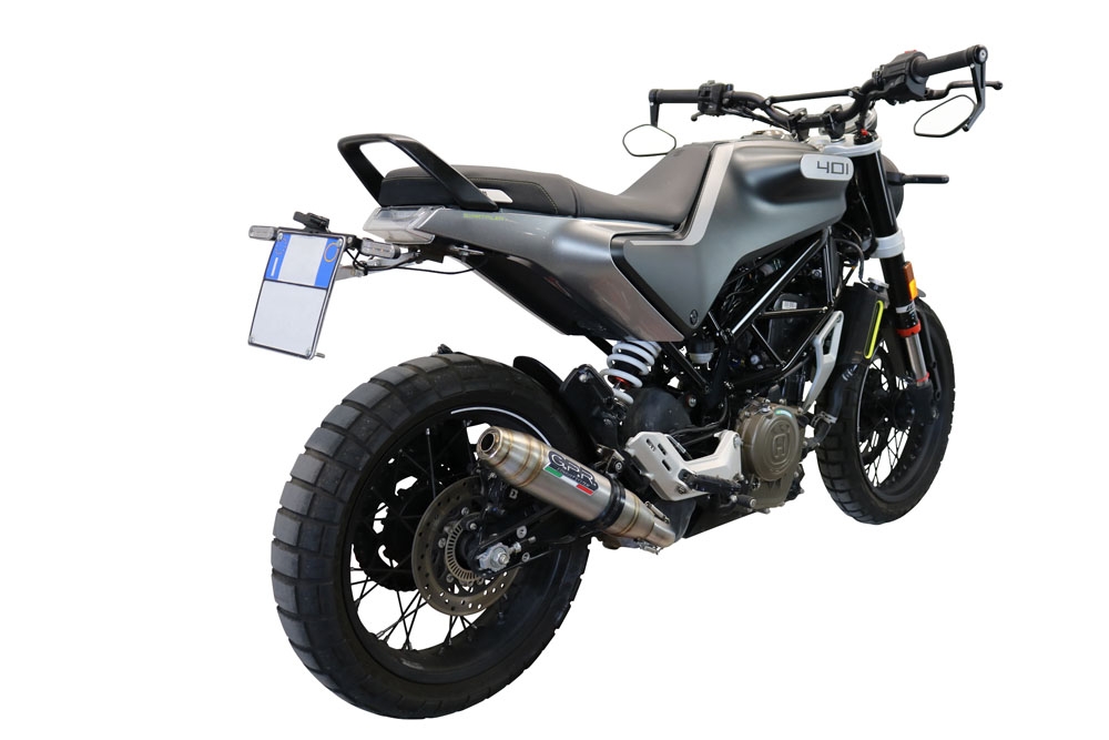 Escape compatible con Husqvarna Vitpilen 401 2020-2020, Deeptone Inox, Escape legal, homologado, silenciador con db killer desmontable y tubo de conexión específico 