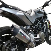 Escape compatible con Husqvarna Vitpilen 401 2021-2023, GP Evo4 Titanium, Escape legal, homologado, silenciador con db killer desmontable y tubo de conexión específico 