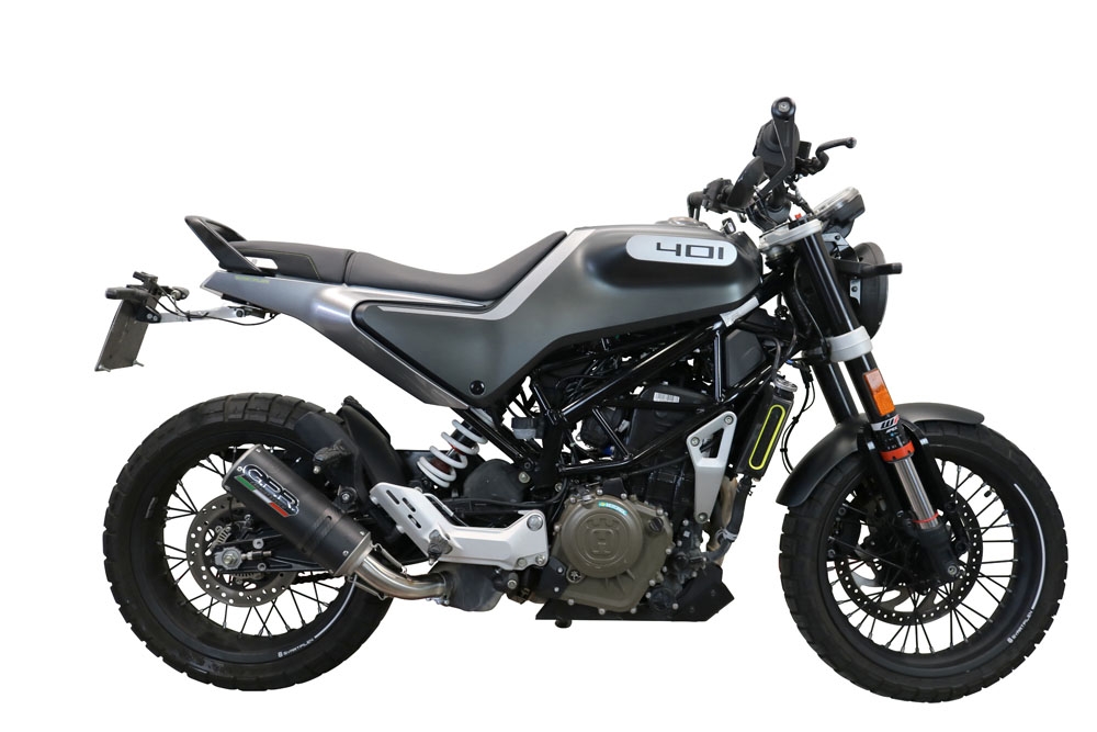 Escape compatible con Husqvarna Vitpilen 401 2020-2020, M3 Black Titanium, Escape legal, homologado, silenciador con db killer desmontable y tubo de conexión específico 