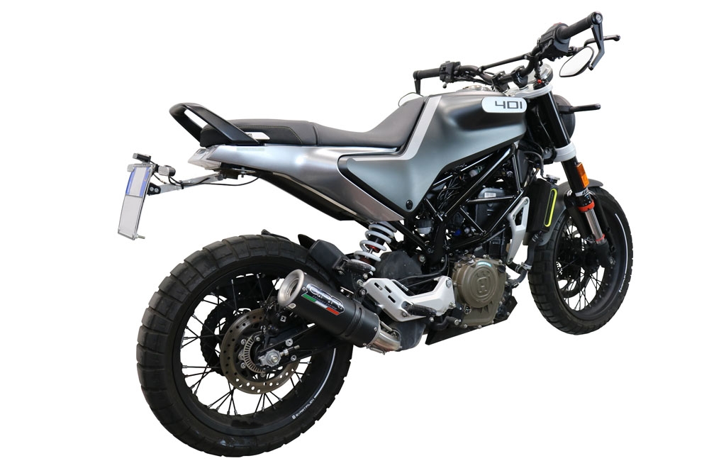 Escape compatible con Husqvarna Vitpilen 401 2020-2020, M3 Black Titanium, Escape legal, homologado, silenciador con db killer desmontable y tubo de conexión específico 