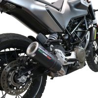 Escape compatible con Husqvarna Vitpilen 401 2020-2020, M3 Black Titanium, Escape legal, homologado, silenciador con db killer desmontable y tubo de conexión específico 