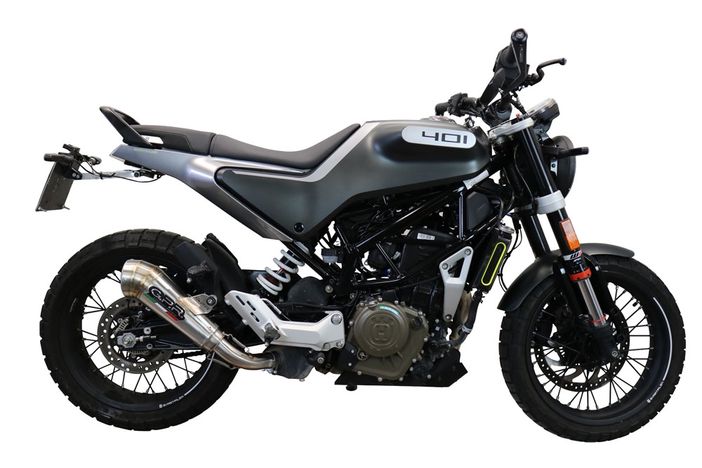 Escape compatible con Husqvarna Vitpilen 401 2020-2020, Powercone Evo, Escape legal, homologado, silenciador con db killer desmontable y tubo de conexión específico 
