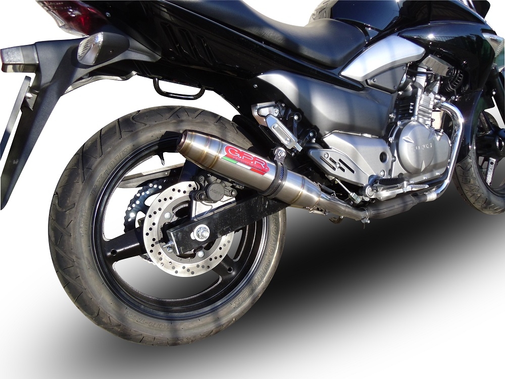Escape compatible con Suzuki Gw 250 F Inazuma 2012-2017, Deeptone Inox, Doble escape racing, con tubos de conexión, artículo sin homologación 