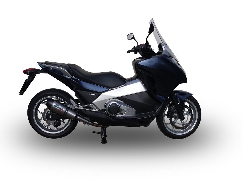 Escape compatible con Honda Integra 750 2016-2020, GP Evo4 Titanium, Escape legal, homologado, silenciador con db killer desmontable y tubo de conexión específico 