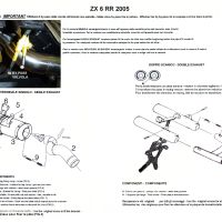Escape compatible con Kawasaki Zx-6R 2005-2006, Tiburon Poppy, Escape legal, homologado, silenciador con db killer desmontable y tubo de conexión específico 