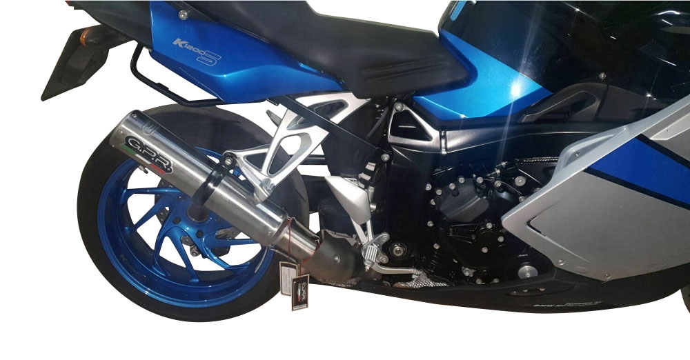 Escape compatible con Bmw K 1200 S -R 2004-2008, M3 Inox , Escape legal, homologado, silenciador con db killer desmontable y tubo de conexión específico 