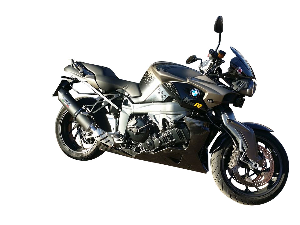 Escape compatible con Bmw K 1300 S -R 2009-2014, Furore Nero, Escape legal, homologado, silenciador con db killer desmontable y tubo de conexión específico 
