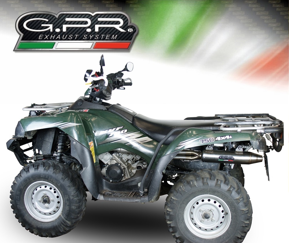 Escape compatible con Kawasaki KVF 750 2005-2011, Deeptone Atv, Escape completo homologado y legal, incluido db killer extraíble 