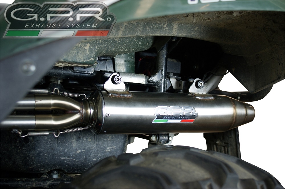 Escape compatible con Kawasaki KVF 750 2005-2011, Deeptone Atv, Escape completo homologado y legal, incluido db killer extraíble 