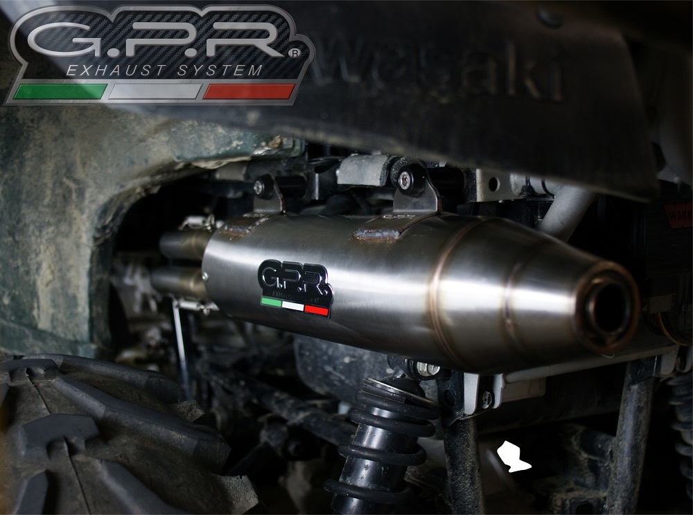 Escape compatible con Kawasaki KVF 750 2005-2011, Deeptone Atv, Escape completo homologado y legal, incluido db killer extraíble 