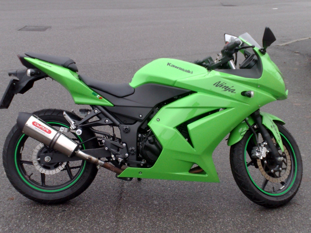 Escape compatible con Kawasaki Ninja 250 R 2007-2016, Gpe Ann. titanium, Escape racing, silenciador con tubo de conexion, articulo sin homologacion 